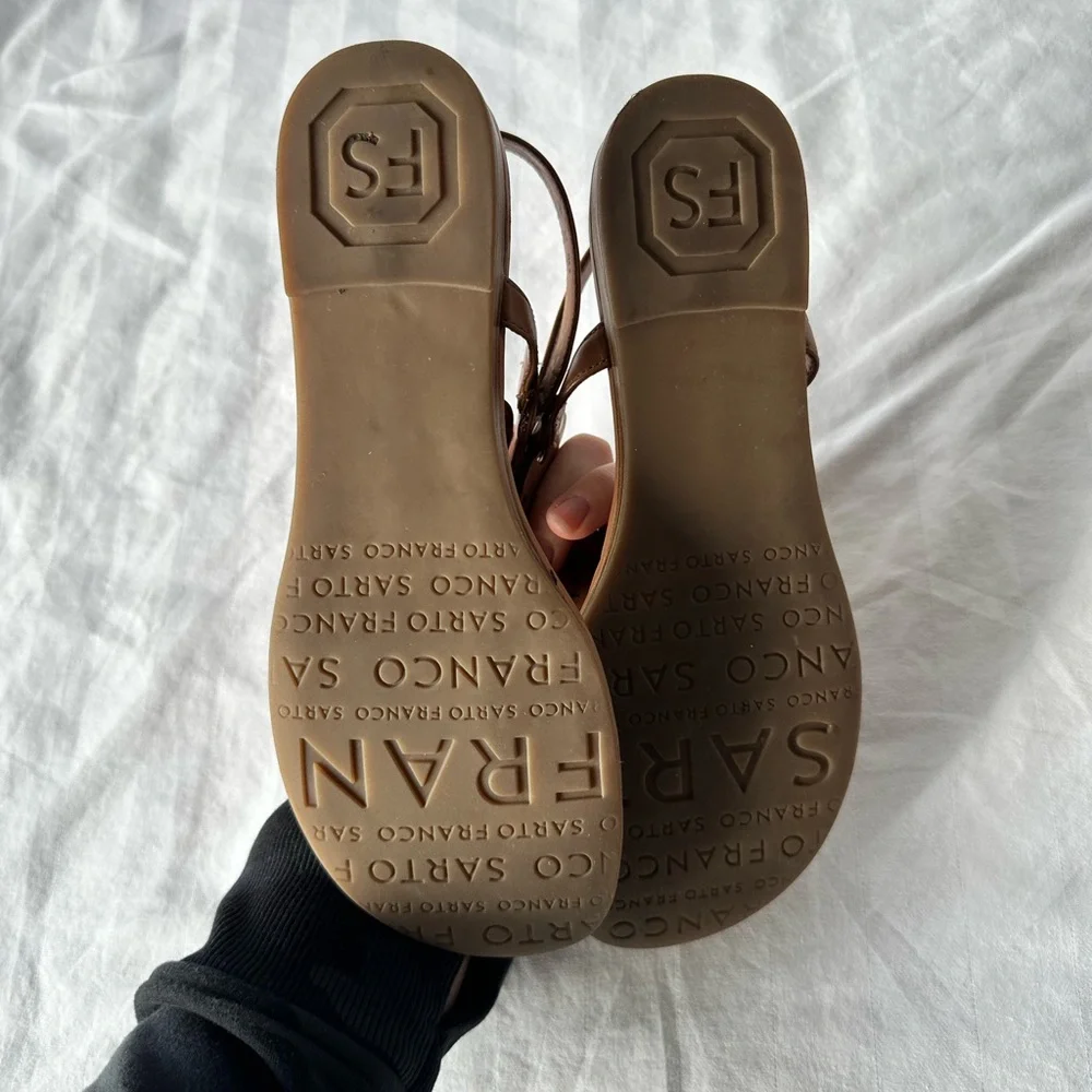 Franco sarto brown leather sandals - Picture 3 of 5